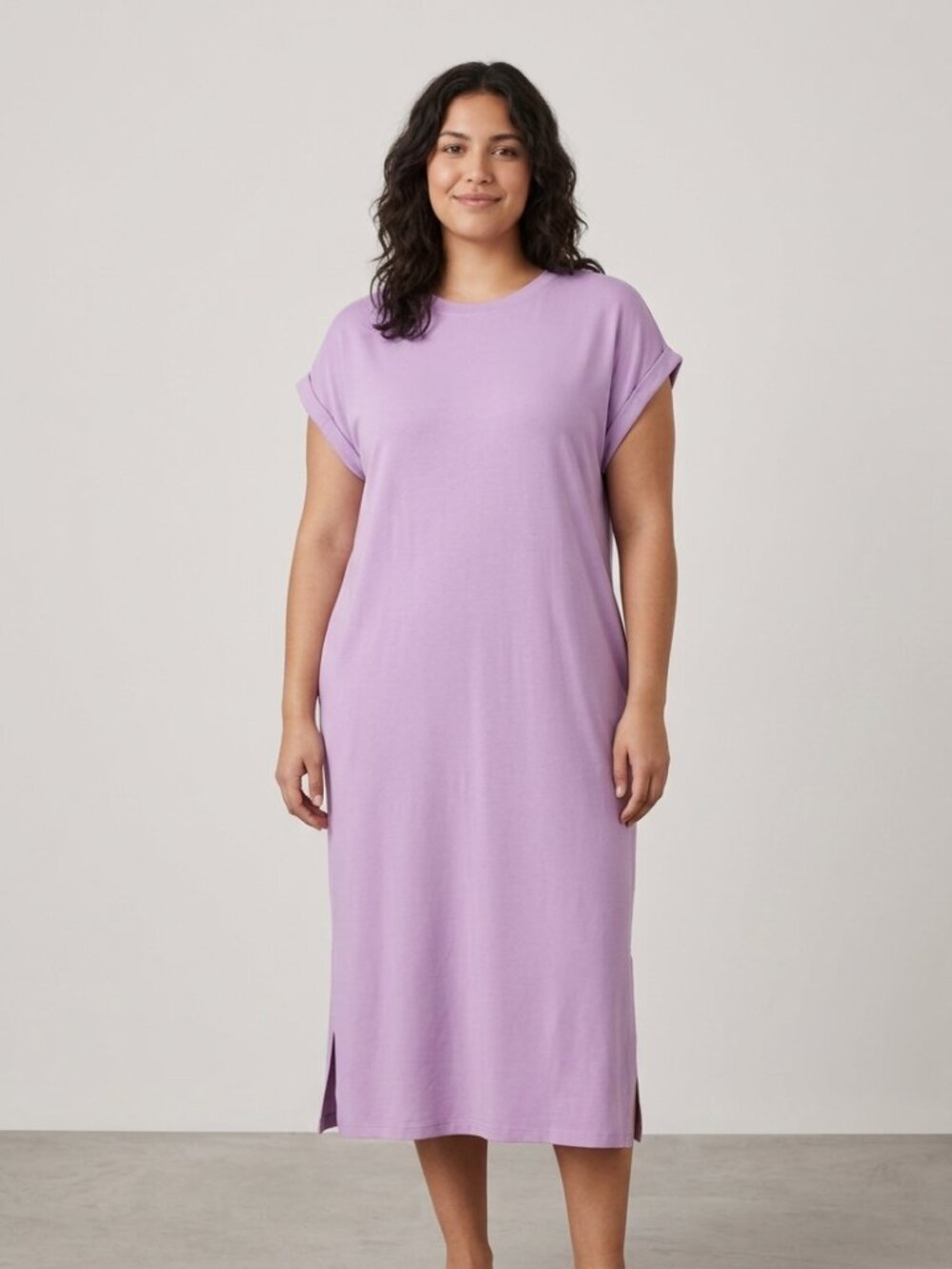Smash + Tess Lilac Fresh Shift Midi Bamboo Dress